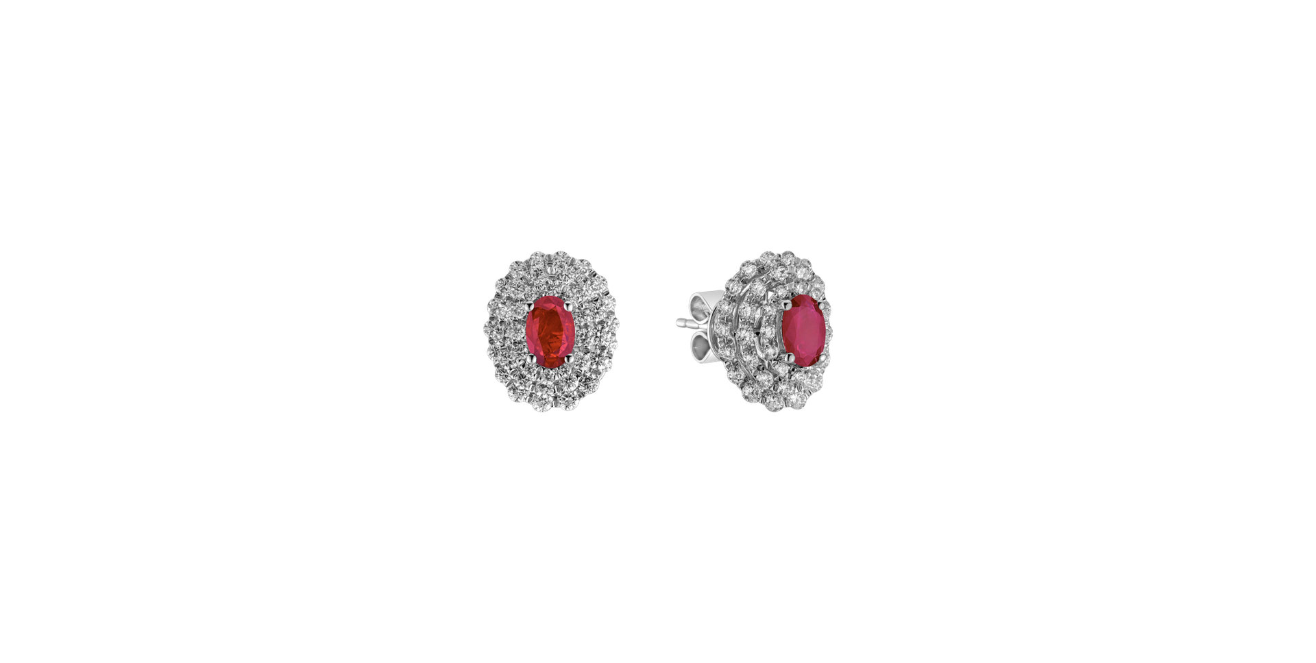 Diamond earrings with Ruby Ruby Passion