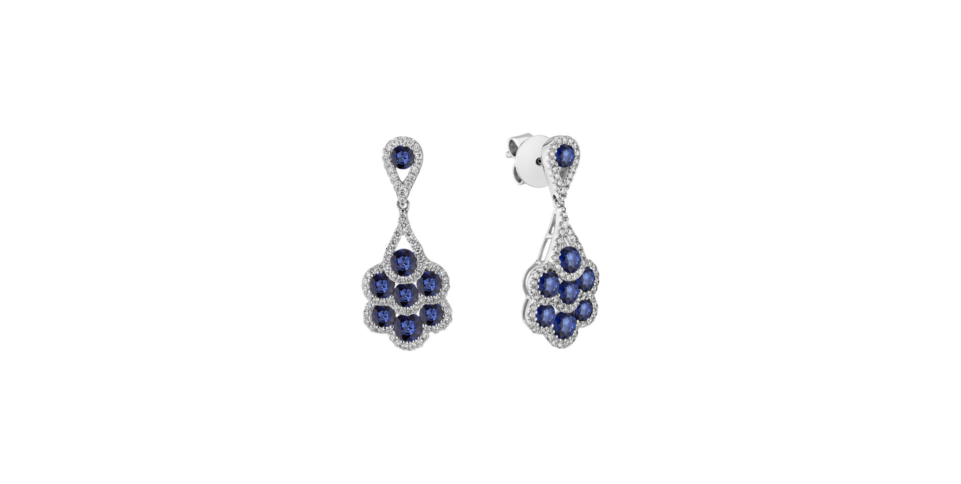 Diamond earrings and Sapphire Cephur