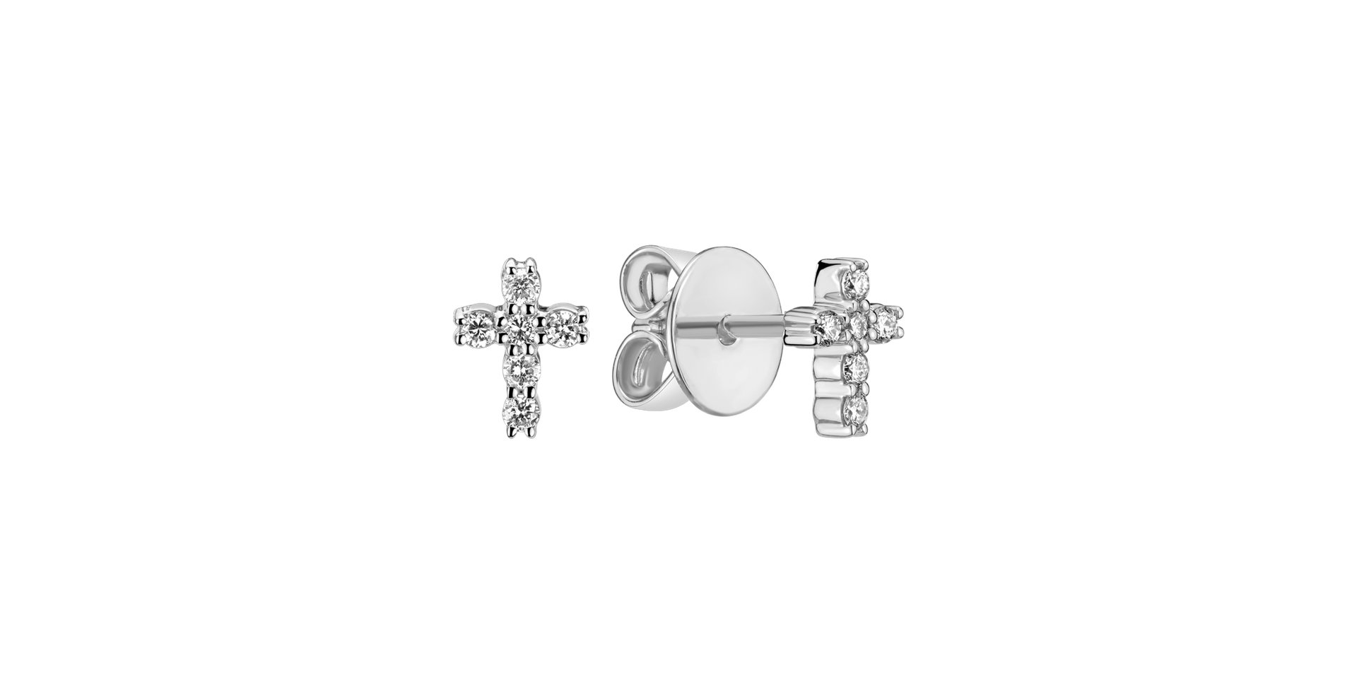 Diamond earrings Cross