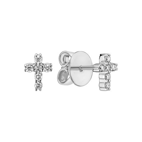 Diamond earrings Cross