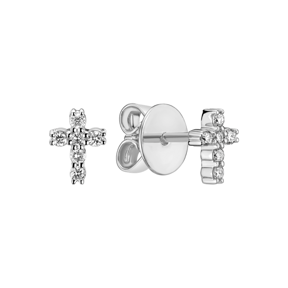 Diamond earrings Cross
