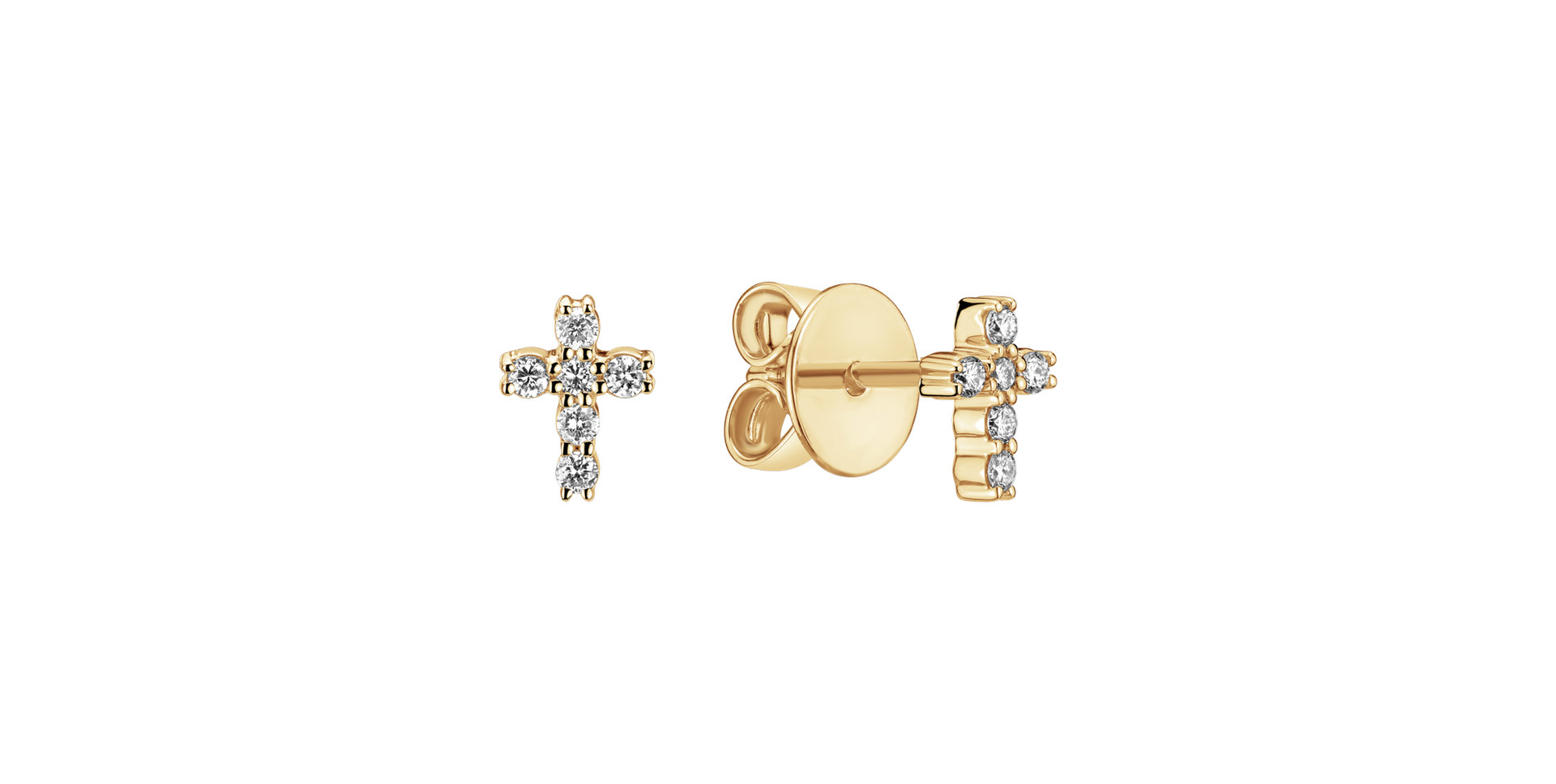 Diamond earrings Cross