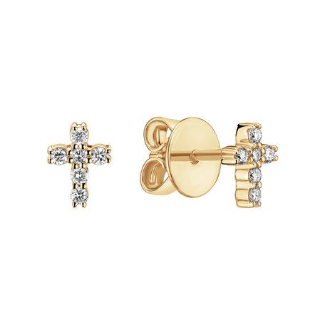 Diamond earrings Cross