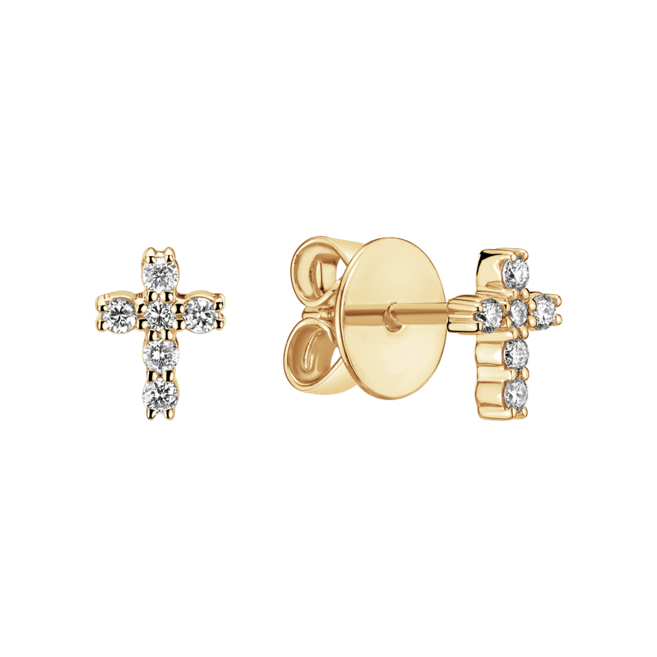 Diamond earrings Cross