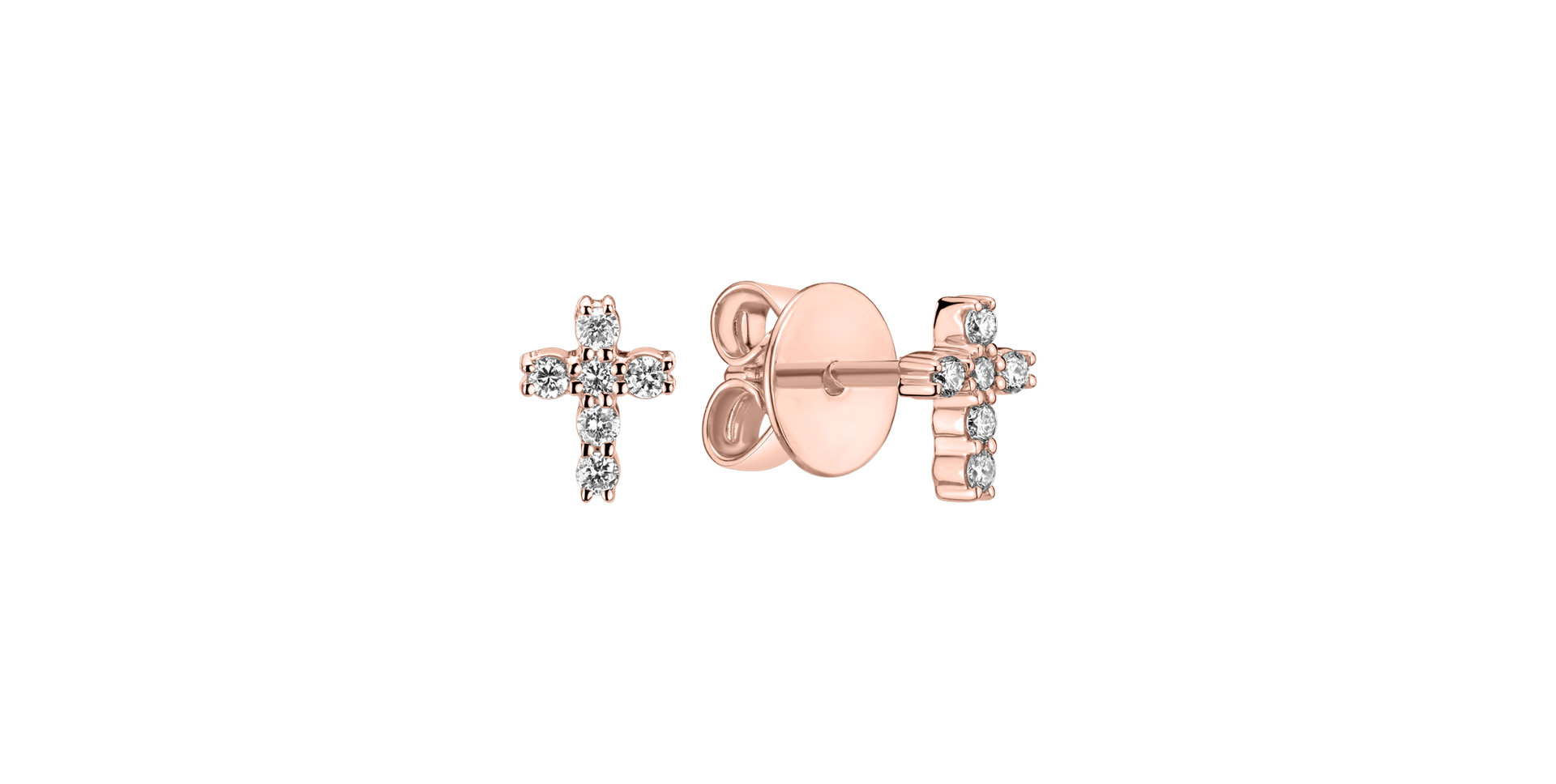 Diamond earrings Cross