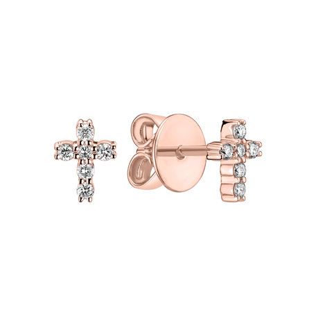 Diamond earrings Cross