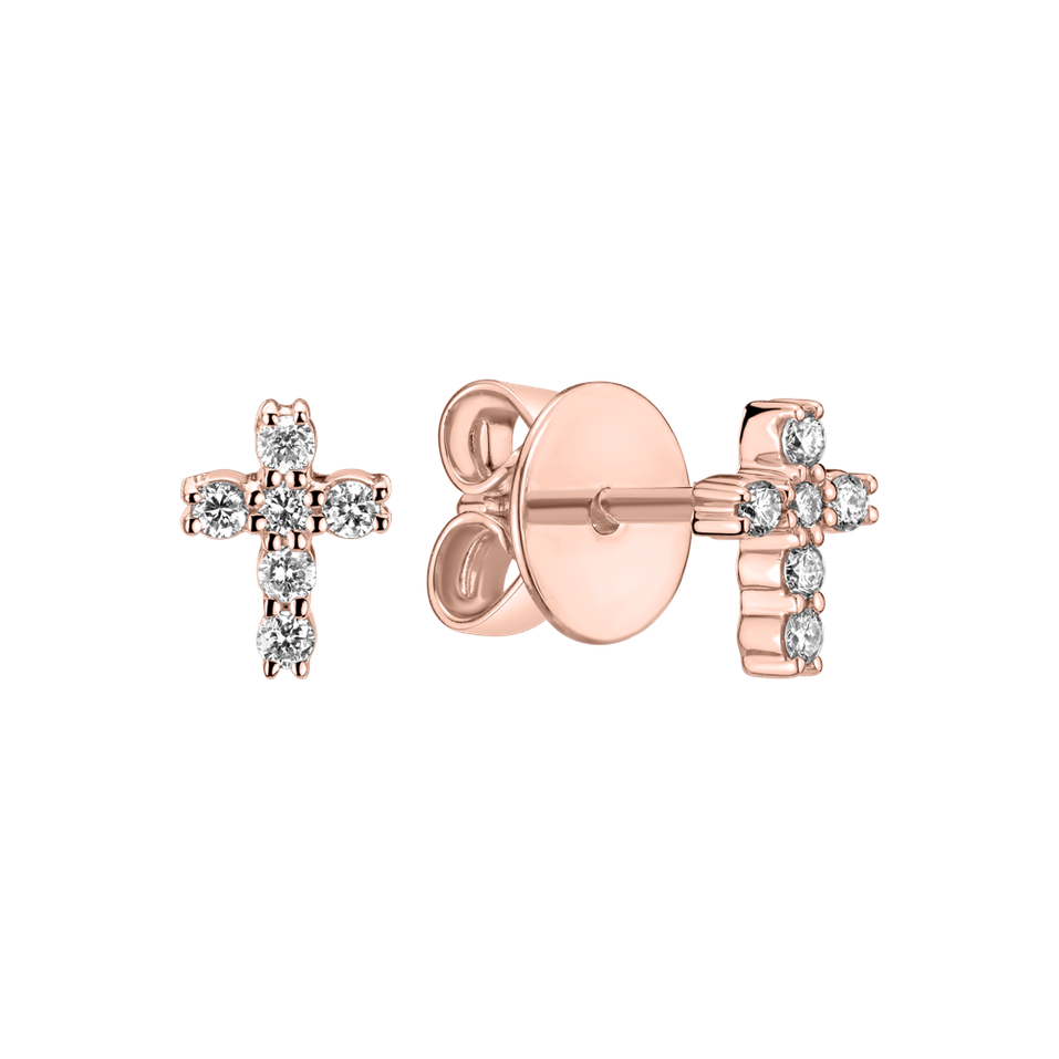Diamond earrings Cross