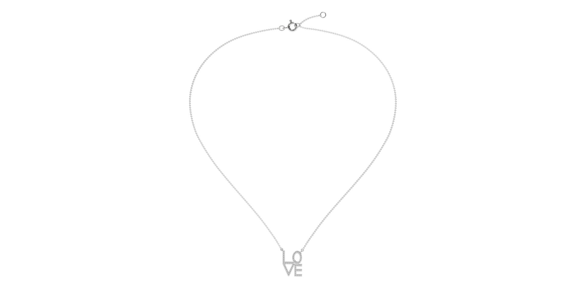 Diamond necklace Love