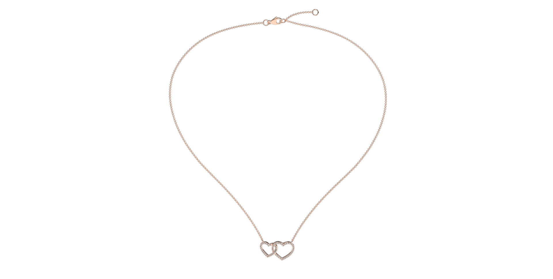 Diamond necklace Hearts