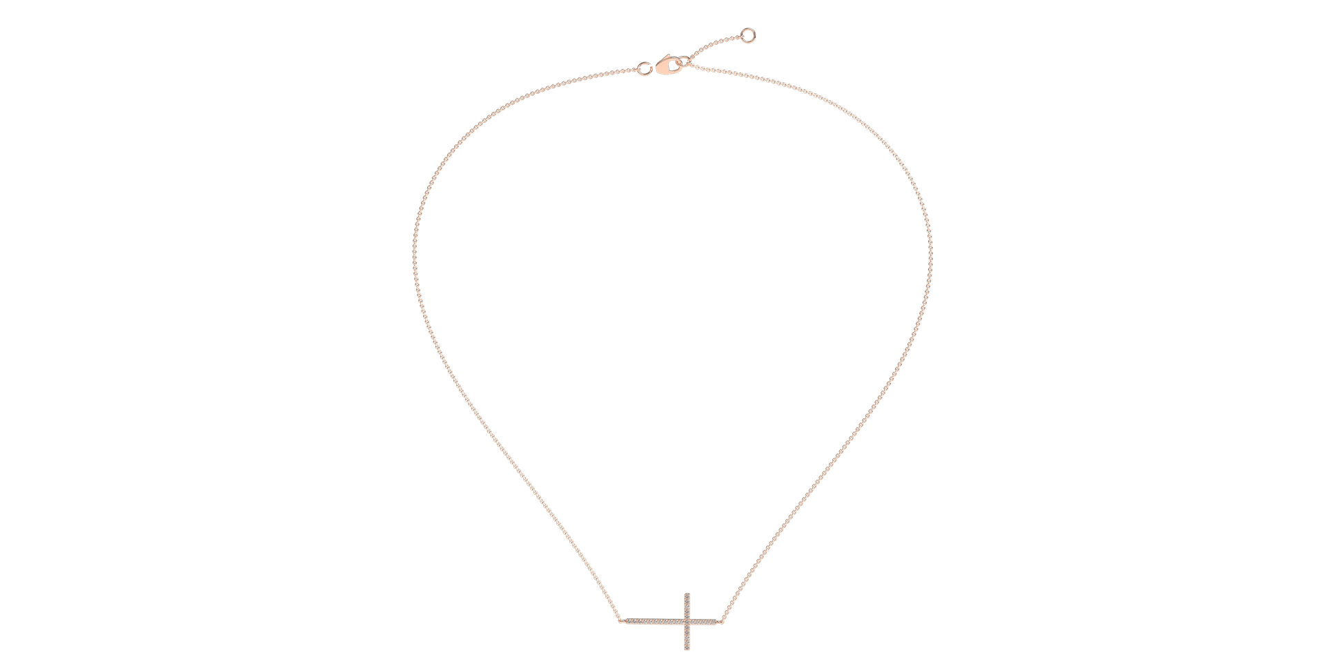 Diamond necklace Cross