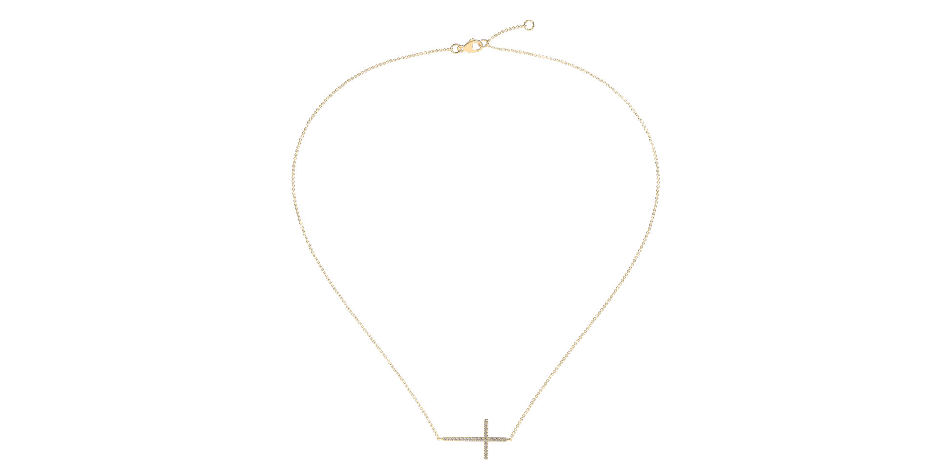 Diamond necklace Cross