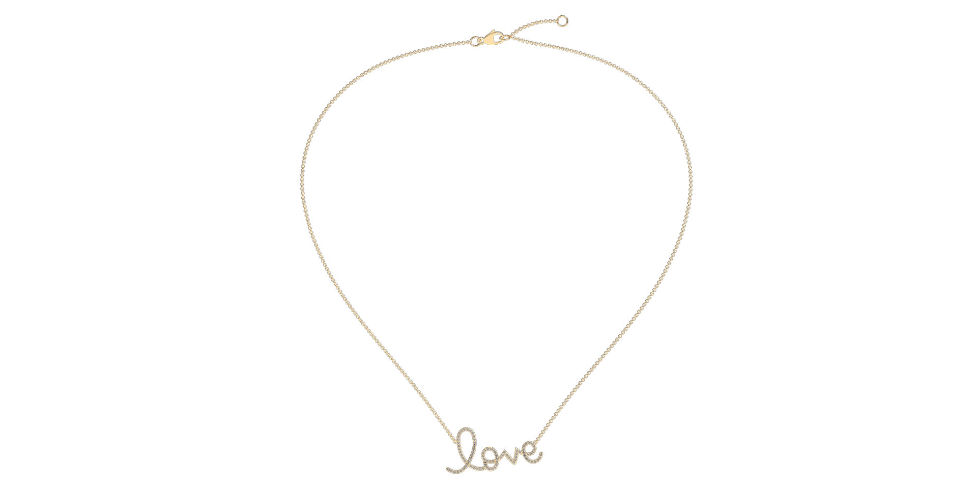 Diamond necklace Love