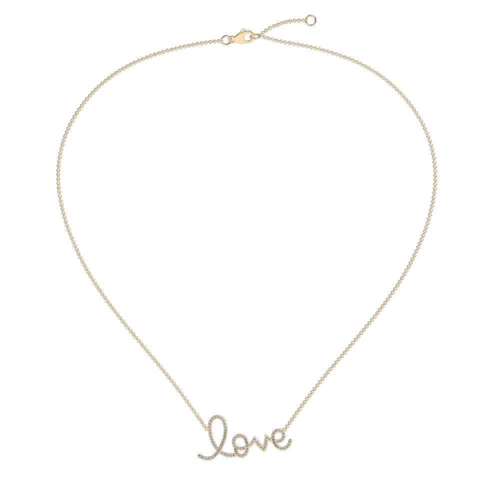 Diamond necklace Love