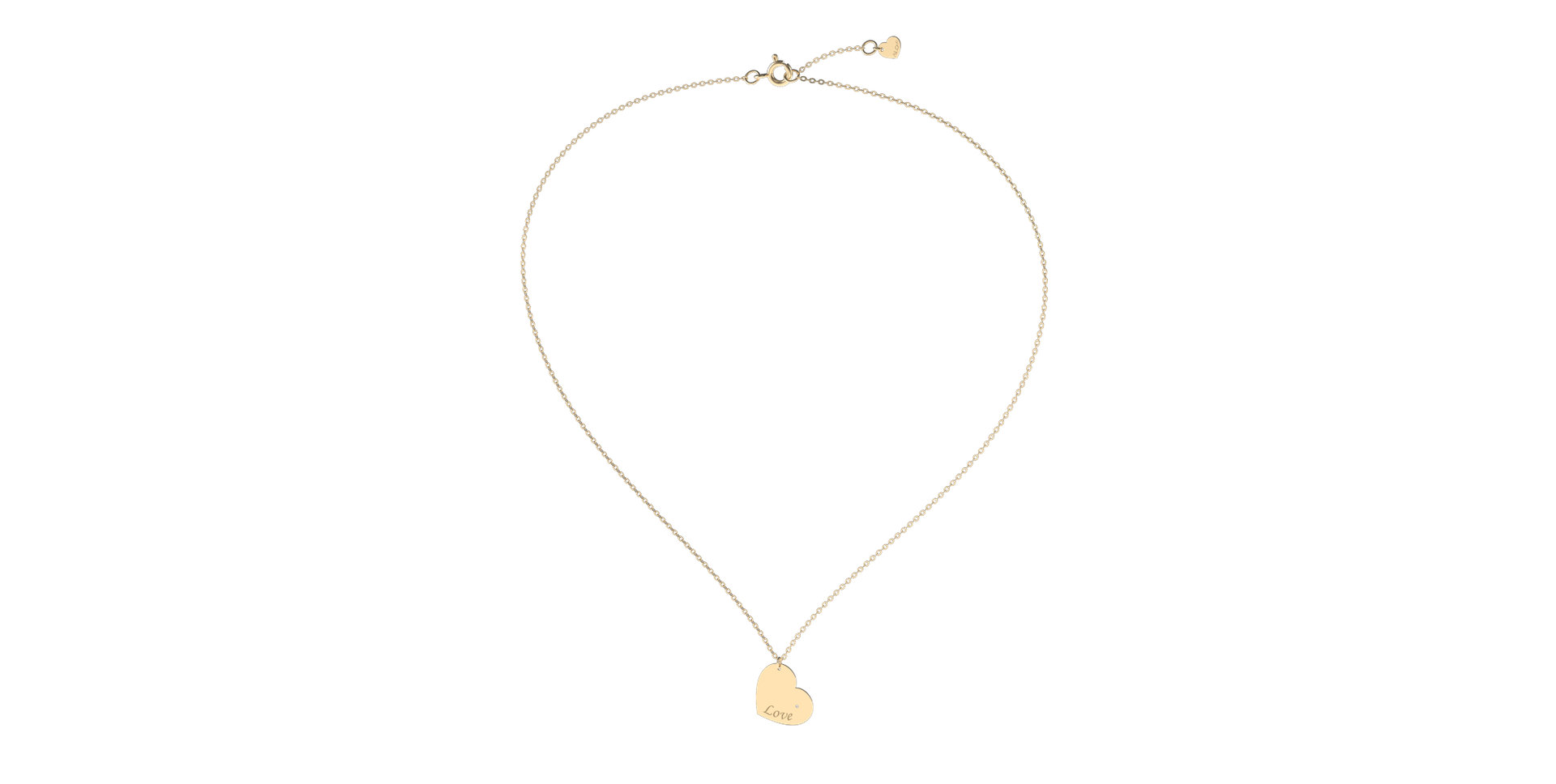 Diamond necklace Amour Heart