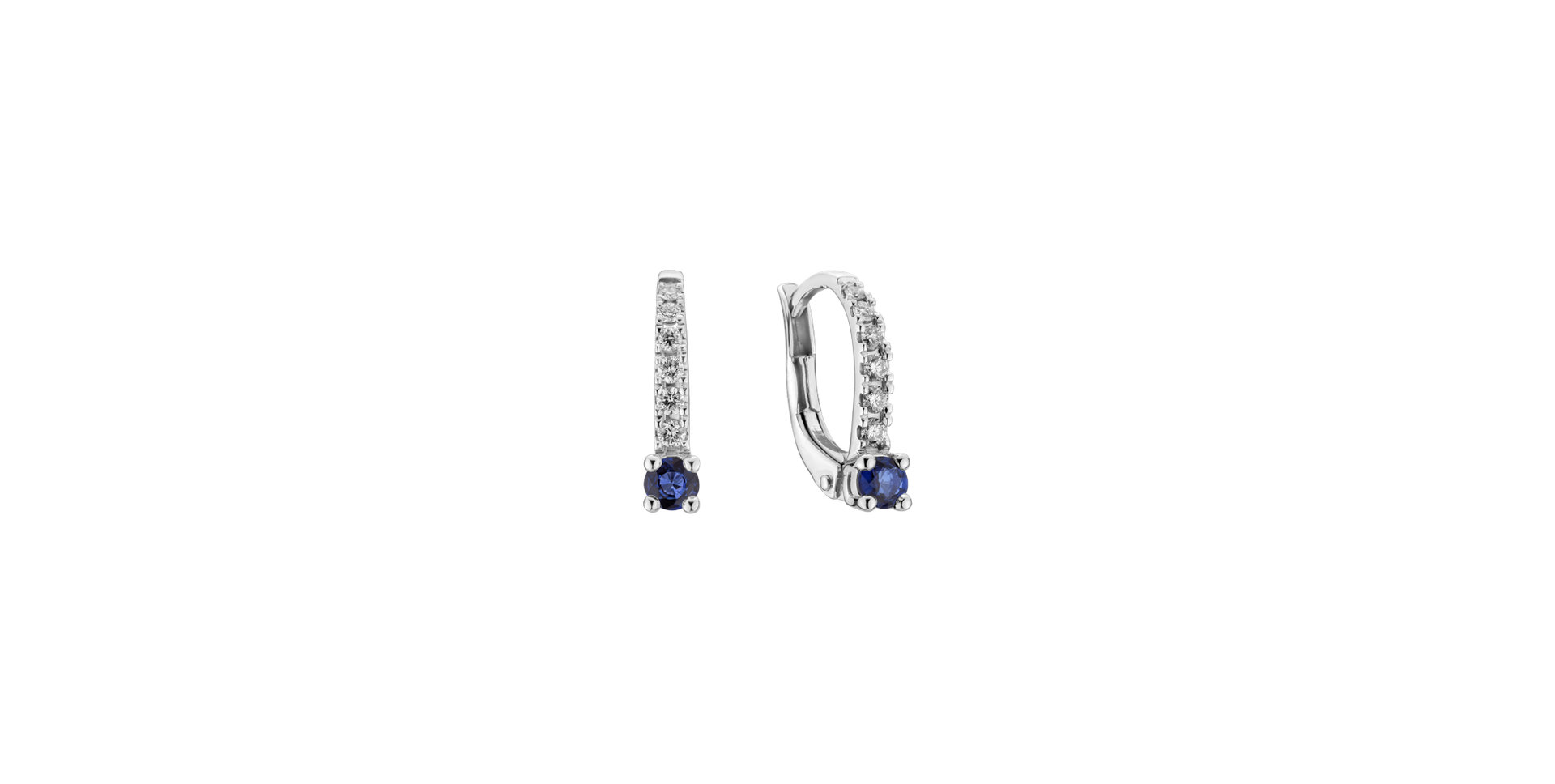 Diamond earrings with Sapphire Fairytale Gentility