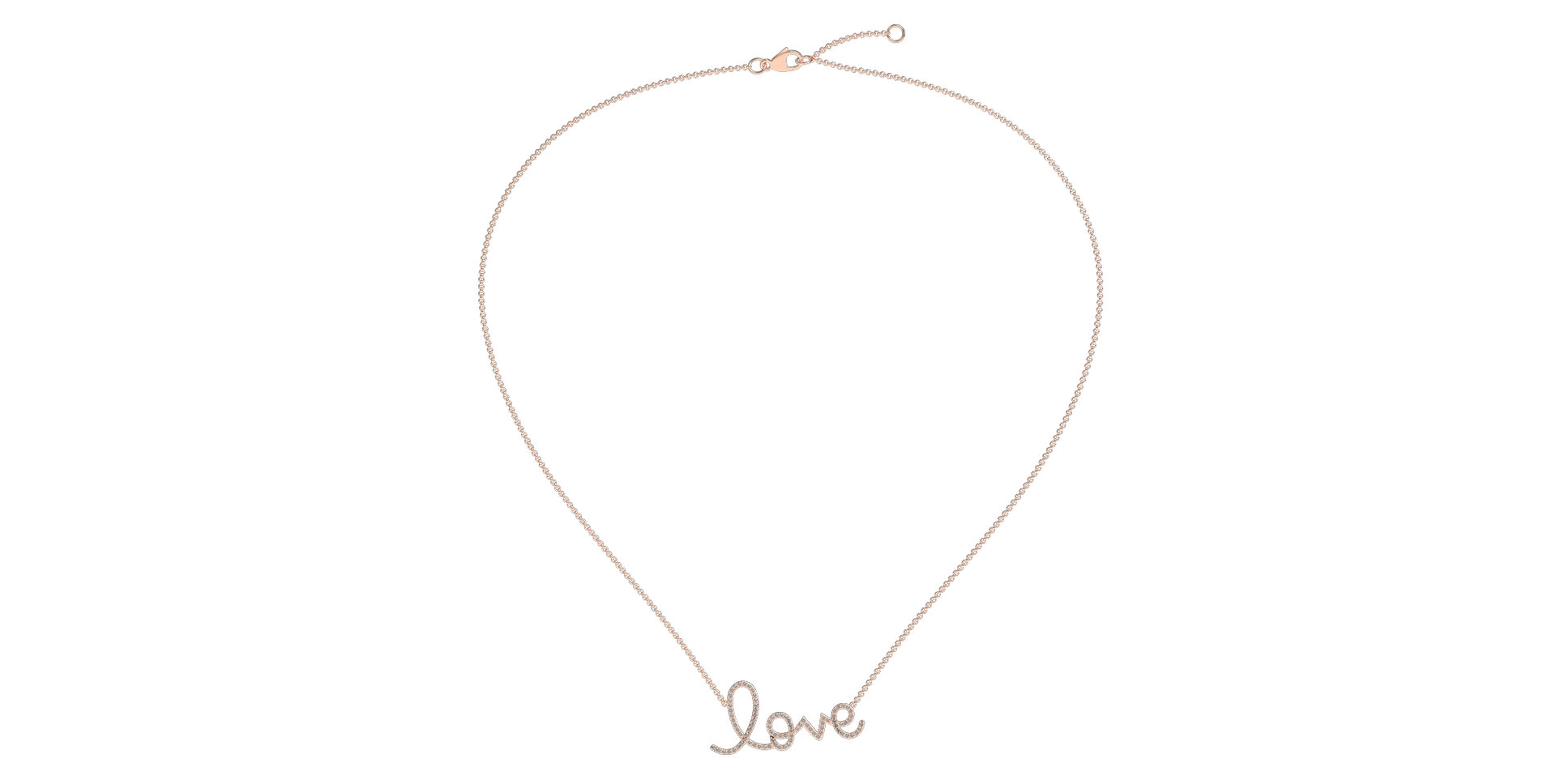 Diamond necklace Love