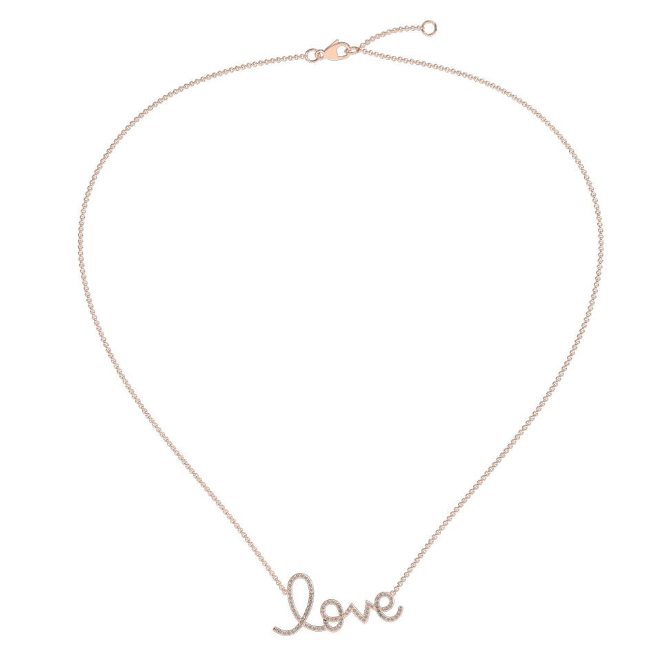 Diamond necklace Love