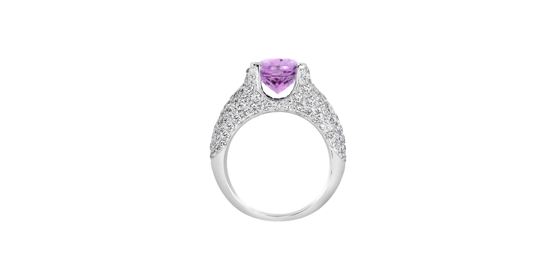 Diamond ring with Kunzite Glamorous Ladyship