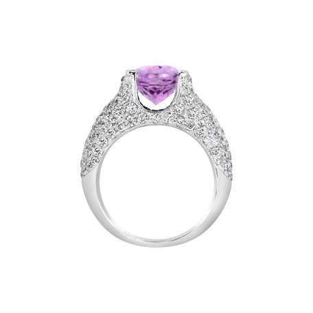 Diamond ring with Kunzite Glamorous Ladyship