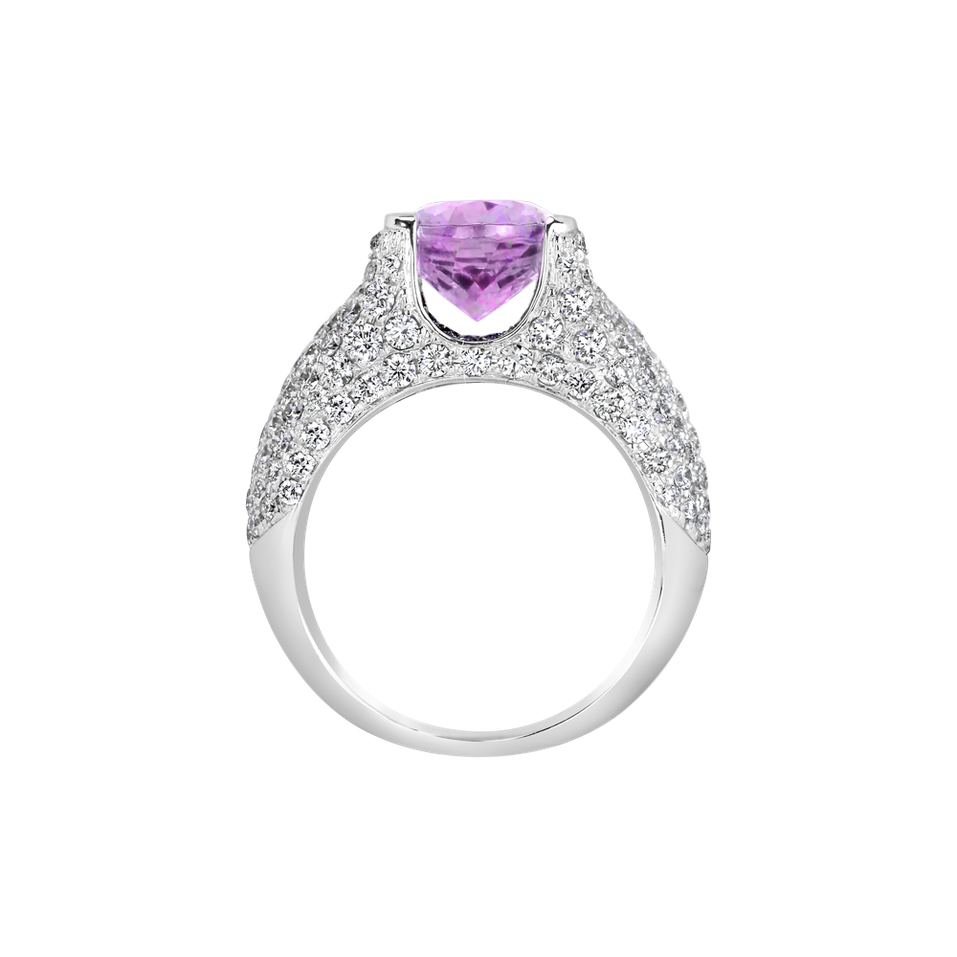 Diamond ring with Kunzite Glamorous Ladyship