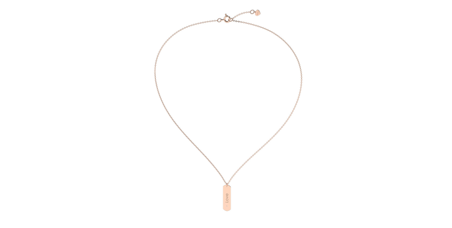 Diamond necklace Love Stamp