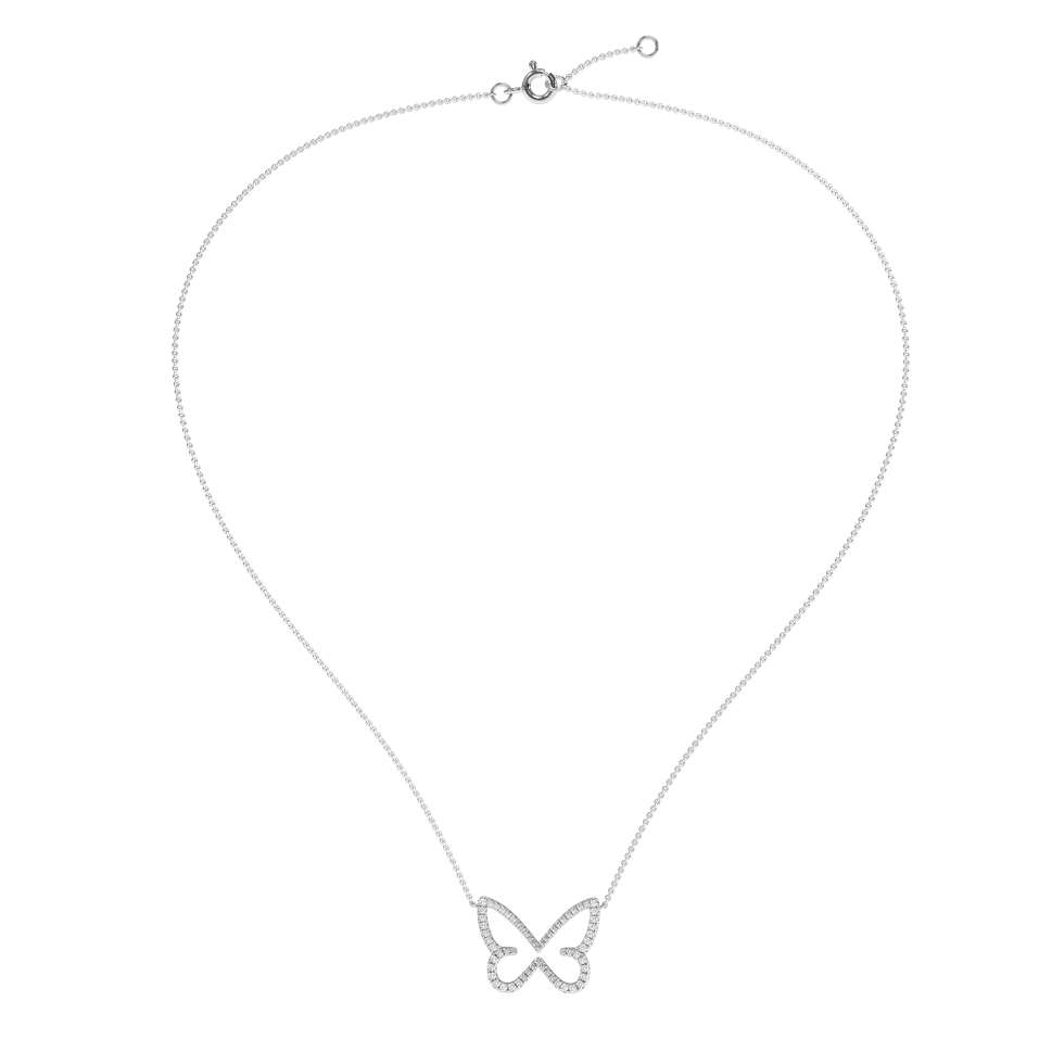 Diamond necklace Shiny Butterfly