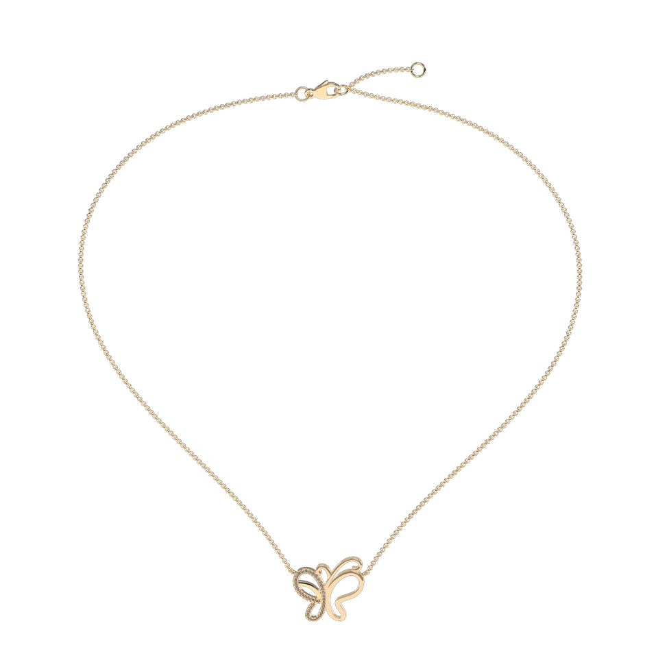 Diamond necklace Butterfly