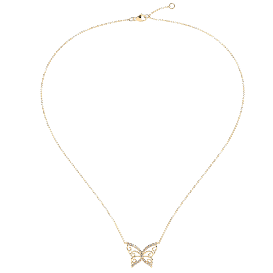 Diamond necklace Butterfly