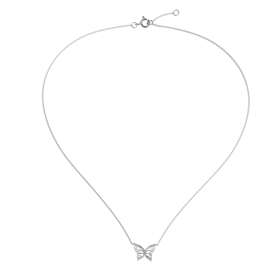 Diamond necklace Shiny Butterfly