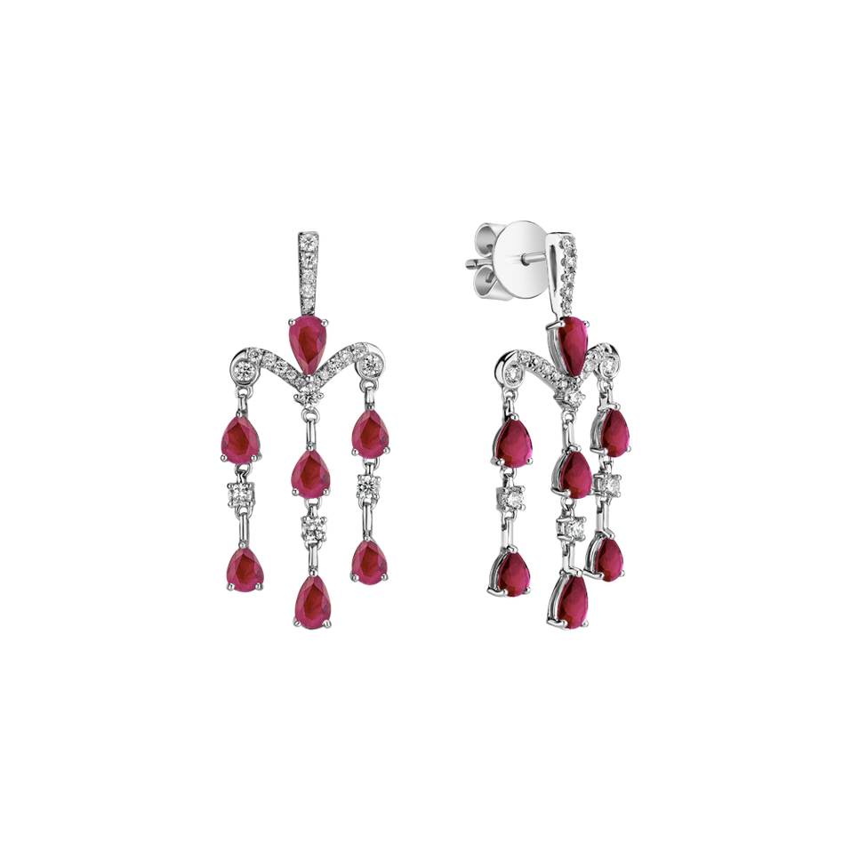 Diamond earrings and Ruby Phocles
