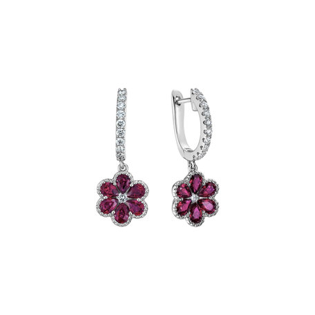 Diamond earrings with Rubies Aristocrat Elegance