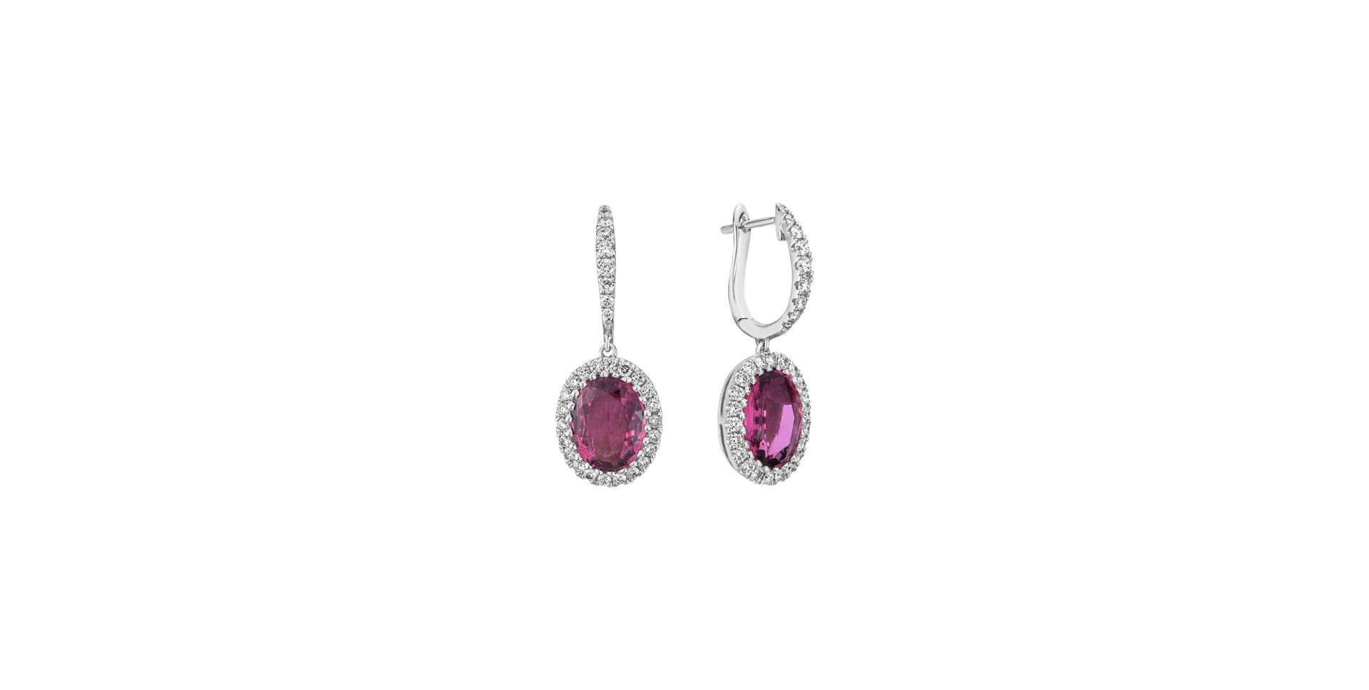 Diamond earrings with Tourmaline Sweet Charm