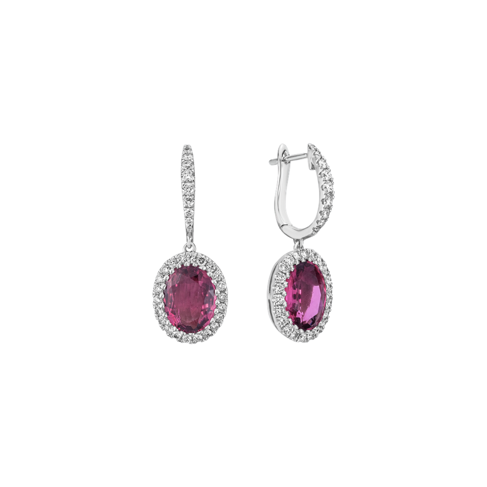 Diamond earrings with Tourmaline Sweet Charm