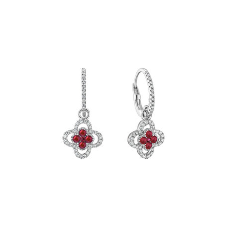 Diamond earrings and Ruby Lovely Mirage