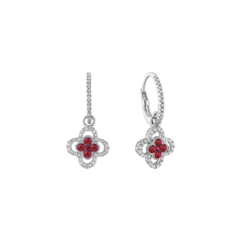 Diamond earrings and Ruby Lovely Mirage