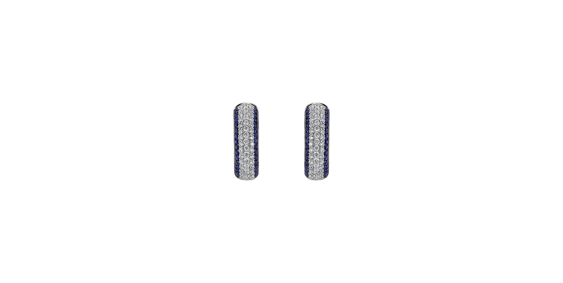 Diamond earrings and Sapphire Border of Diamonds