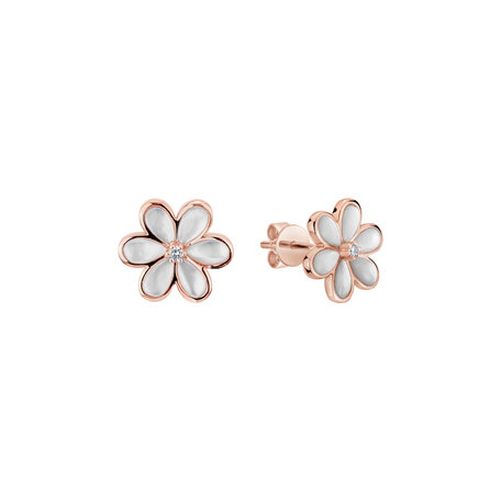 Diamond earrings with Pearl Petals & Dreams