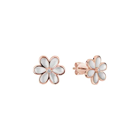 Diamond earrings with Pearl Petals & Dreams