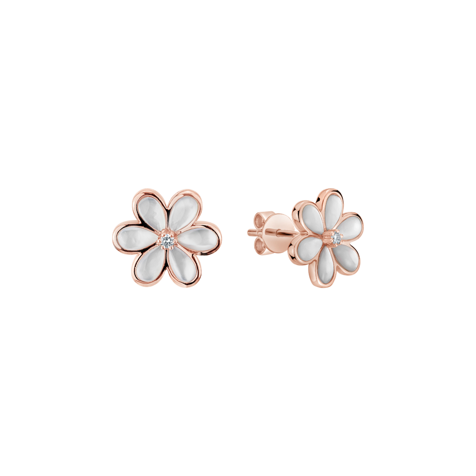 Diamond earrings with Pearl Petals & Dreams