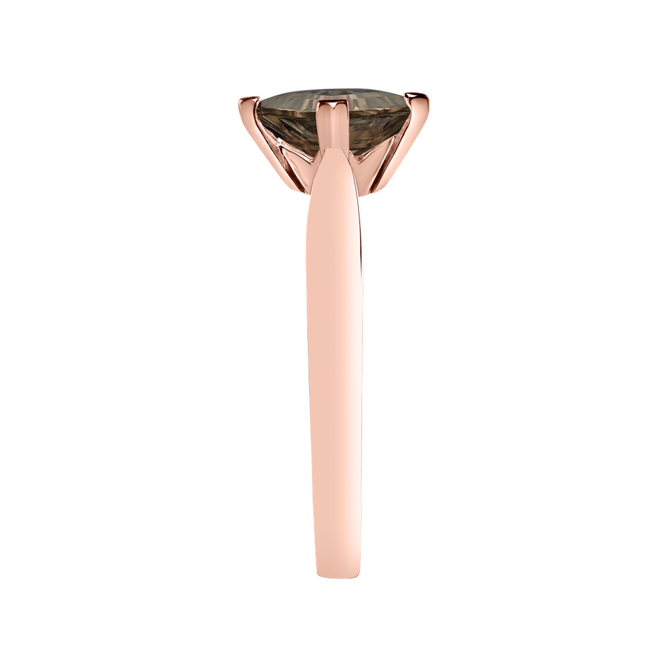 Ring with Smoky Quartz Bonbon