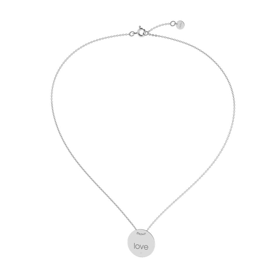 Diamond necklace Love Stamp