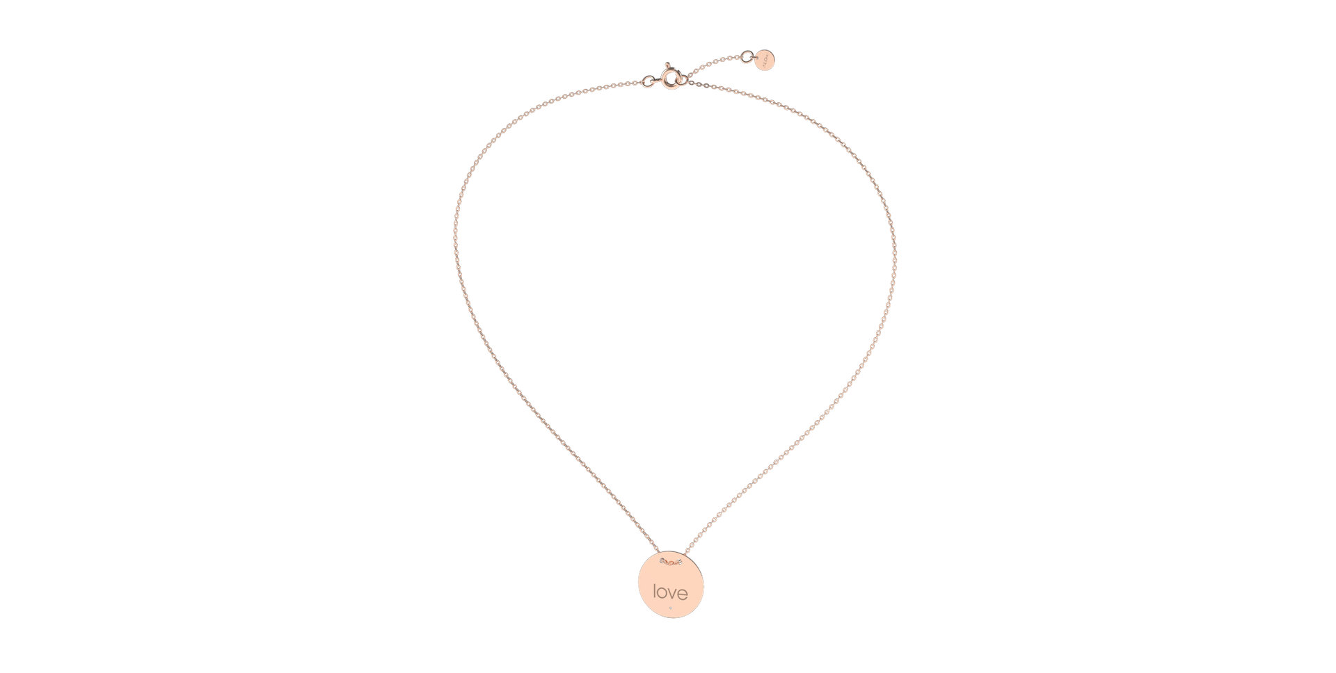 Diamond necklace Love Stamp