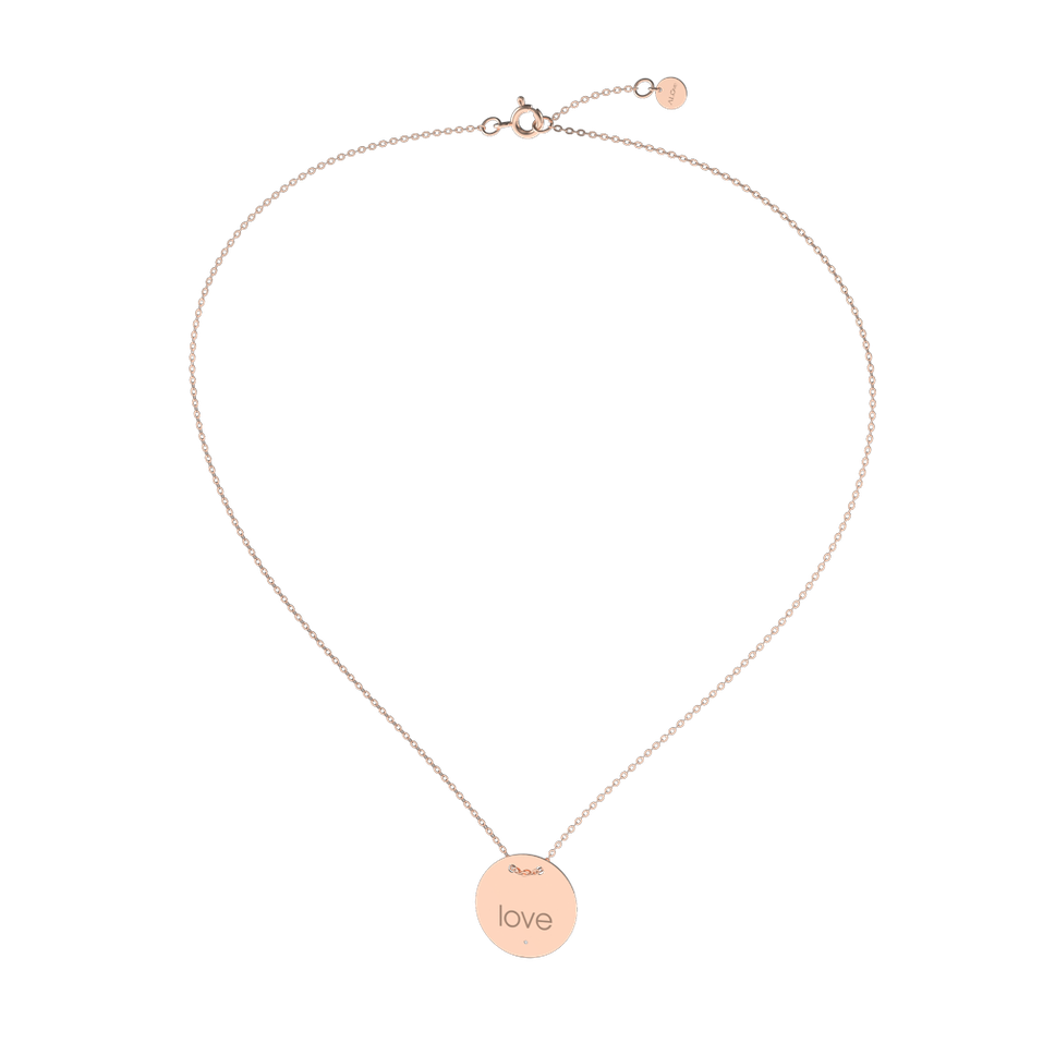 Diamond necklace Love Stamp