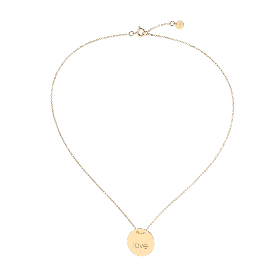 Diamond necklace Love Stamp