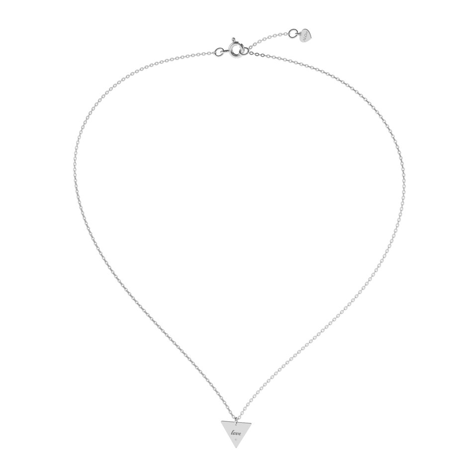Diamond necklace Triangle Love