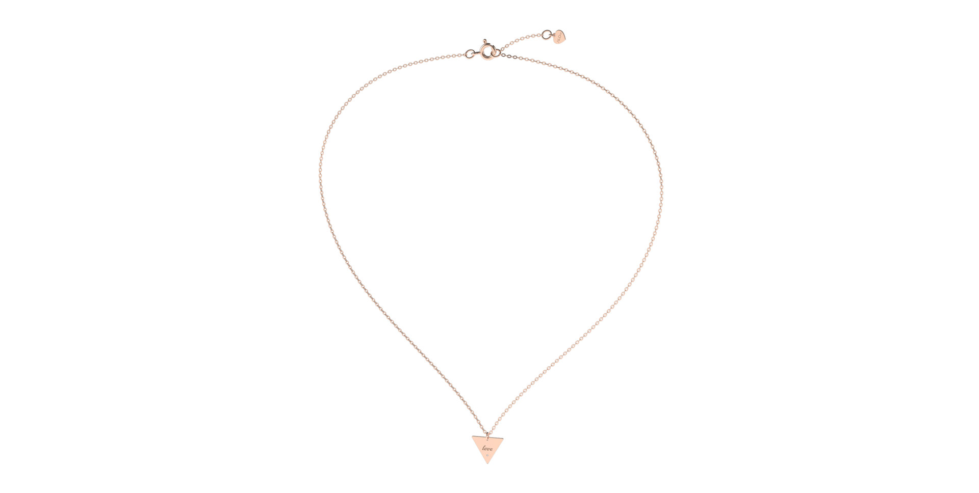 Diamond necklace Triangle Love