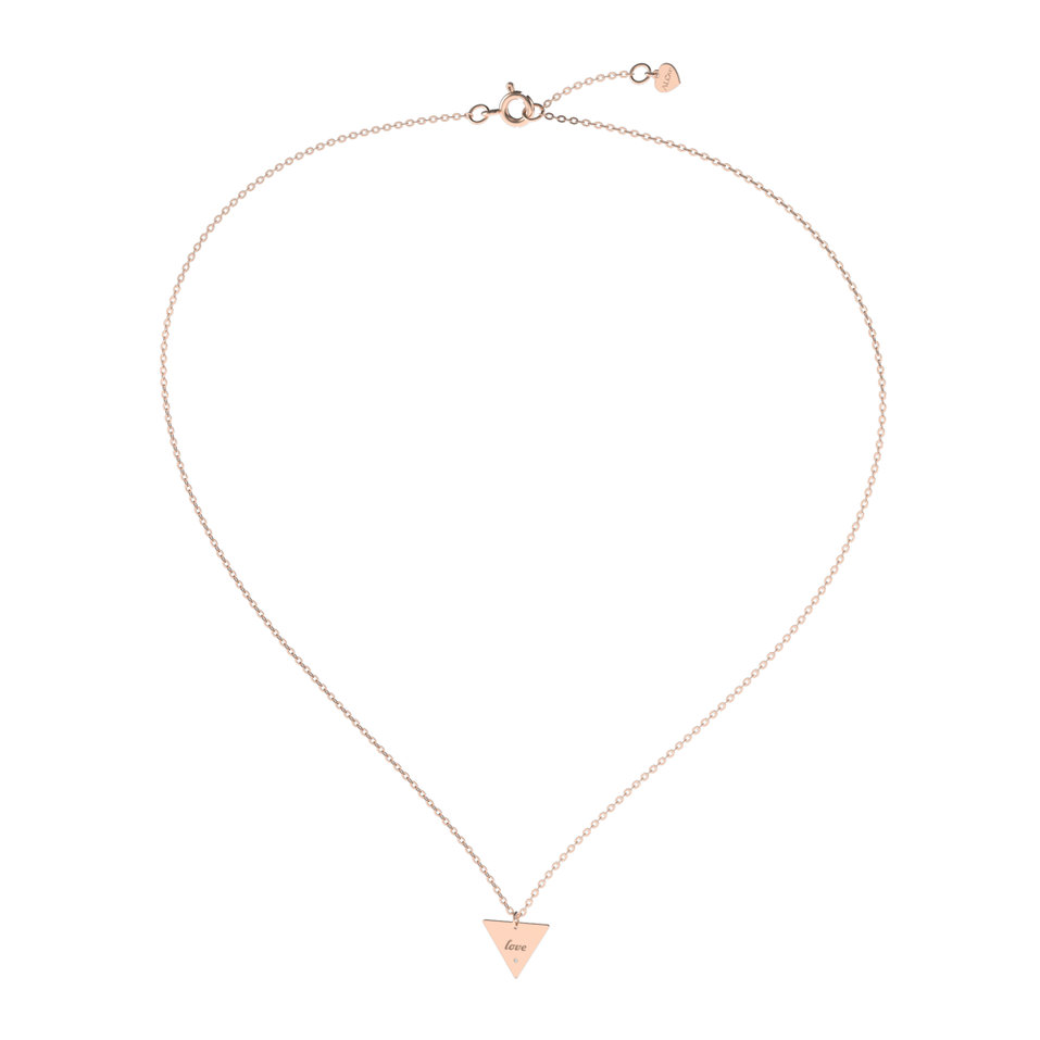 Diamond necklace Triangle Love