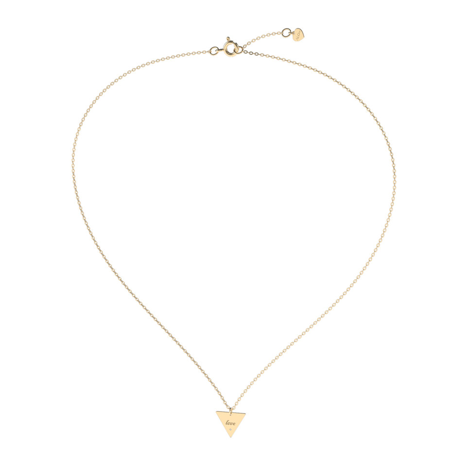 Diamond necklace Triangle Love