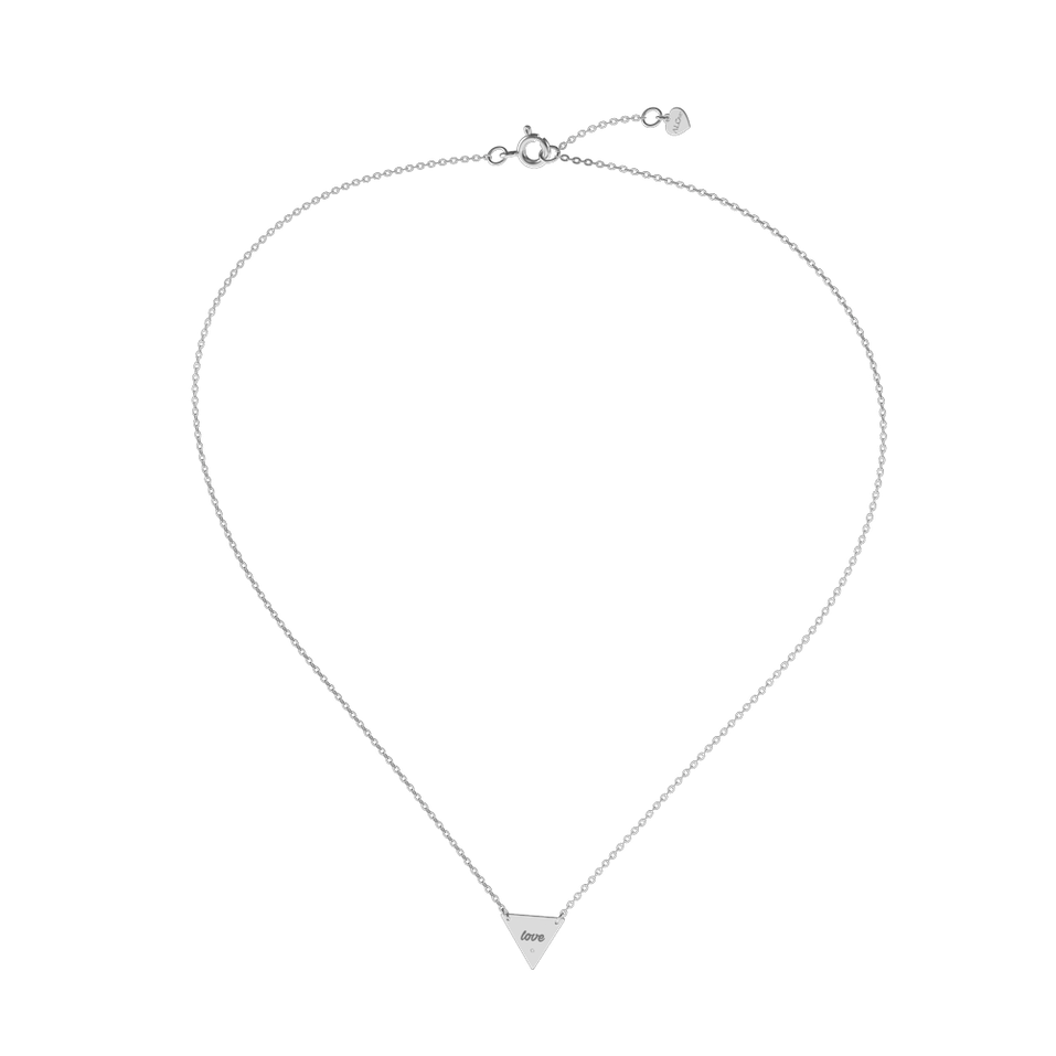 Diamond necklace Triangle Love