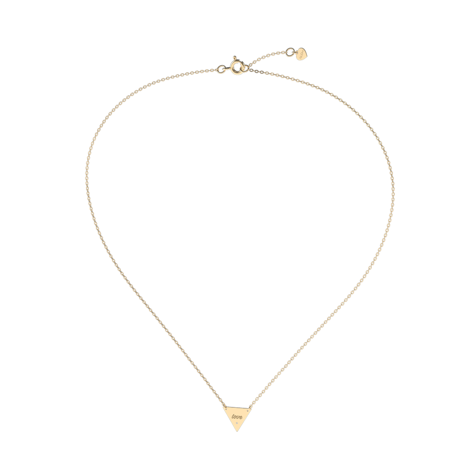 Diamond necklace Triangle Love
